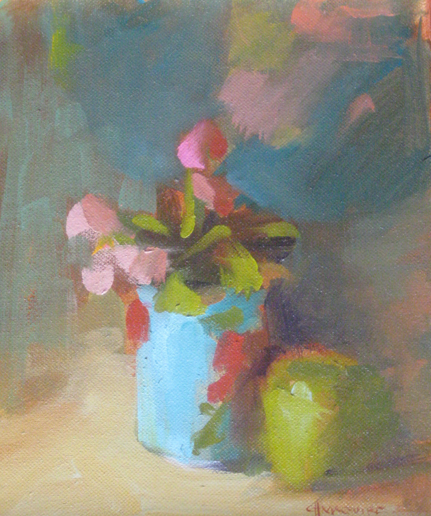 Pansies in Turquoise © Carol Maguire 2013